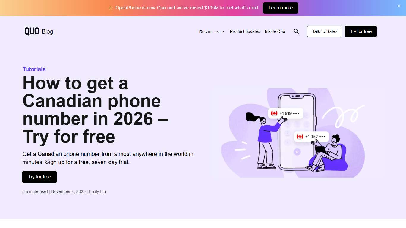 How To Get a Canadian Phone Number in 2026 - Try for Free