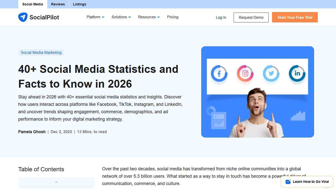 40+ Social Media Statistics and Facts to Know in 2026